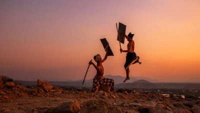 Peresean ritual of Sasak people of Lombok