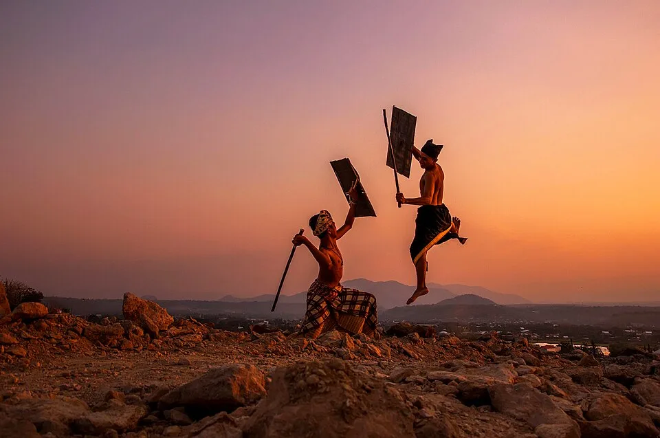 Peresean ritual of Sasak people of Lombok